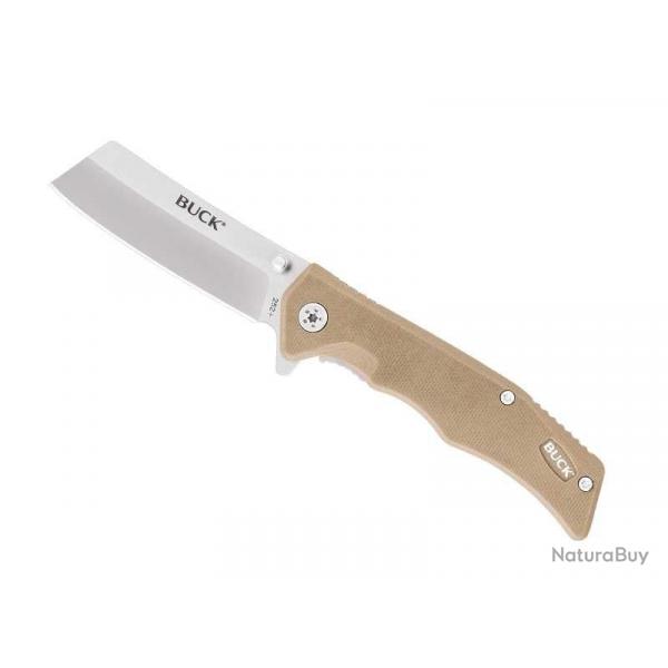 Couteau Buck Knives TRUNK BEIGE lame Cleaver acier 7Cr