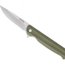 Couteau Buck Knives LANGFORD VERT lame drop point  acier 7Cr