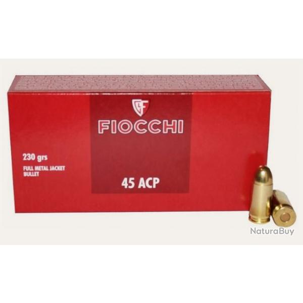 Cartouches Fiocchi classique c/.45 acp fmj 230 grains
