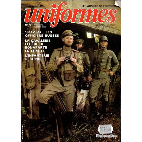revue uniformes 76 1914-1917 infanterie les officiers russes , arme d'orient empire chasseurs et