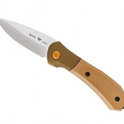 Couteau automatique Buck Knives PARADIGM SHIFT MARRON lame drop point acier CPM-S35VN