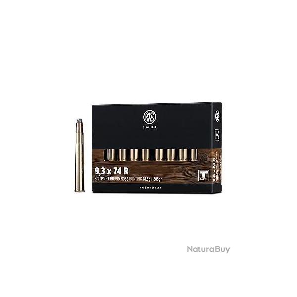Munitions RWS 9.3x74 R TMR 18.5g 285gr x2 boites