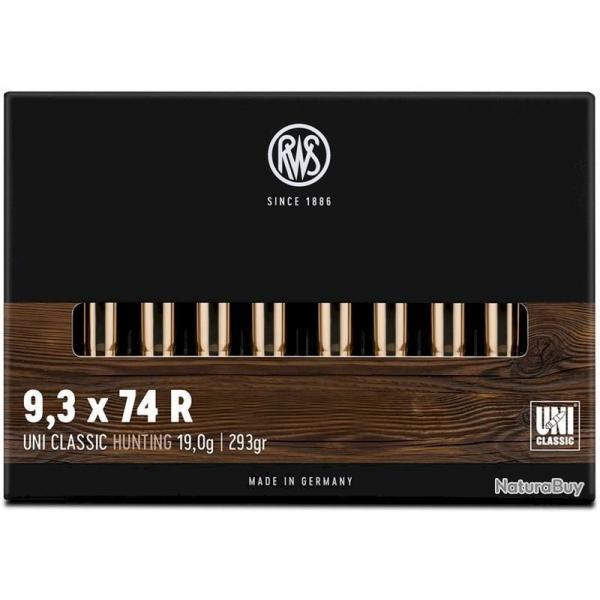 Munitions RWS 9.3x74 R UNI Classic 19g 293gr x2 boites
