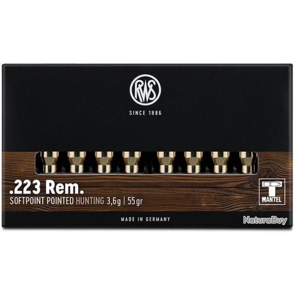 Munitions RWS 223 Rem. TMS 3.6g 55gr x2 boites