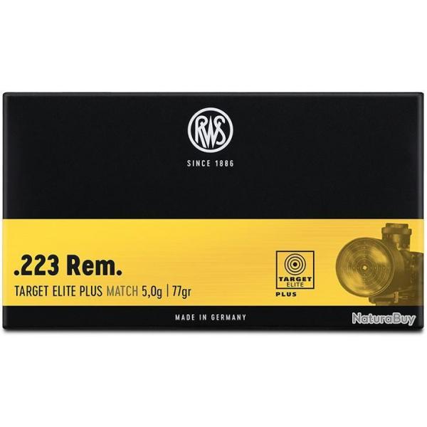 Munitions RWS 223 Rem. Target Elite Plus Scorion 5g 77gr x2 boites