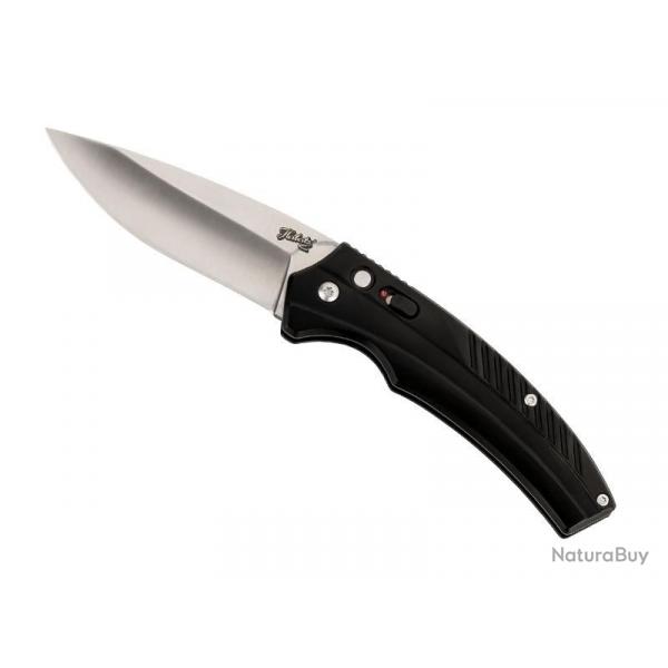Couteau  automatique Herbertz ALU NOIR 11CM INOX  lame acier 420 avec scurit
