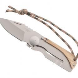 Canif Herbertz INOX/ZEBRA 7,5CM INOX lame acier 420 à cran intérieur et à onglet