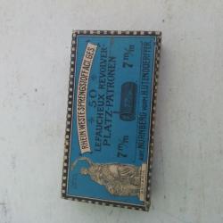 BOITE DE CARTOUCHES CAL 7MM A BROCHE A BLANC.