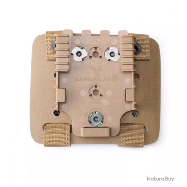 Plaque adaptation MOLLE Receveur QLS Tan