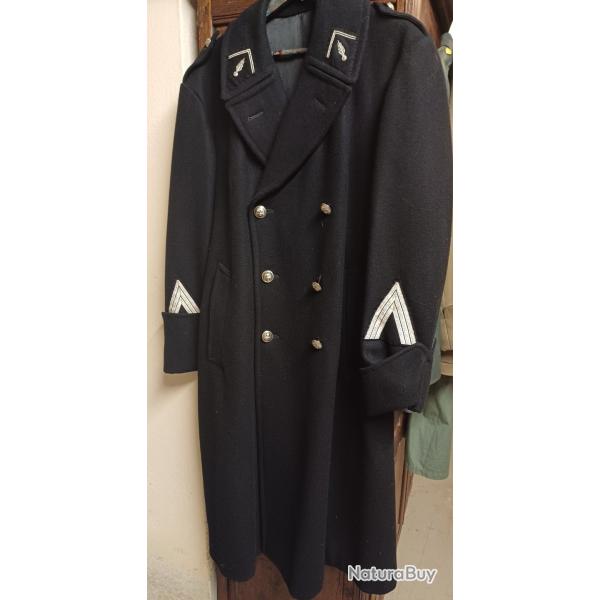 Authentique manteau long- capote militaire Marchal des Logis Chef - Gendarmerie