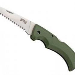 Couteau scie Herbertz VERT 12,5CM INOX Lame double denture acier 3Cr13 (épaisseur 3 mm)