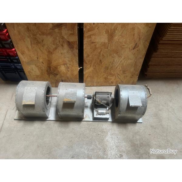 extracteur air triple escargot Sisme K48424 M01871 ventilation fume hotte dsenfumage pro