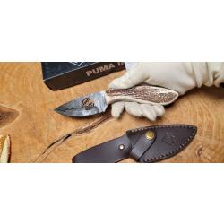 Puma 338610 Logo Damast Stag Knife
