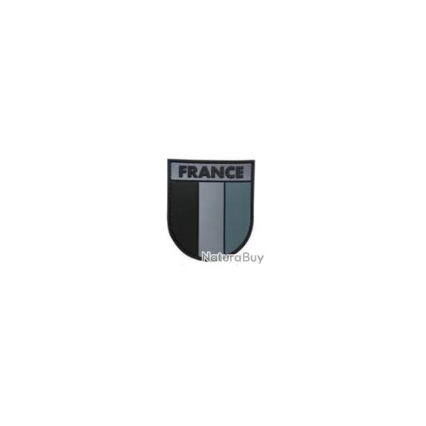 Ecusson PVC France Noir/Gris