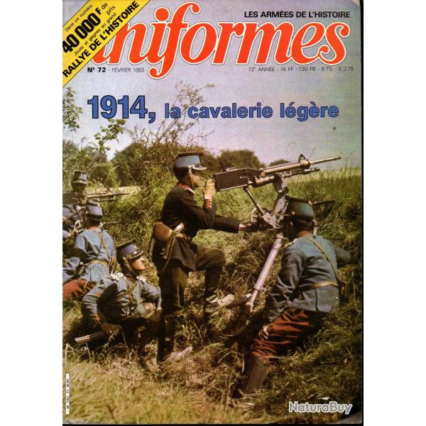 revue uniformes 72 1914 la cavalerie lgre 1900-1914 , casque, uniforme, index gnral