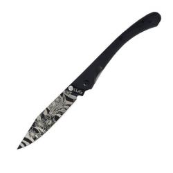 LUC63LTB2LF Couteau pliant LUG " C63 Fleurs nature" manche G10