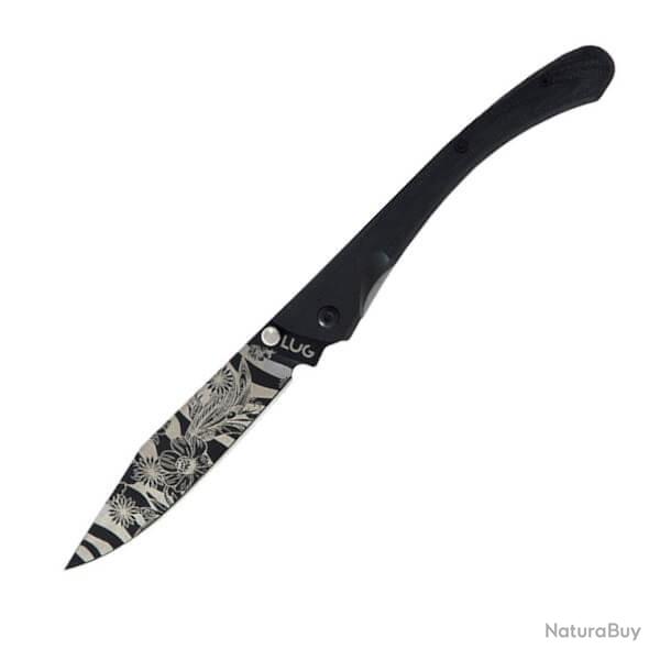 LUC63LTB2LF Couteau pliant LUG " C63 Fleurs nature" manche G10