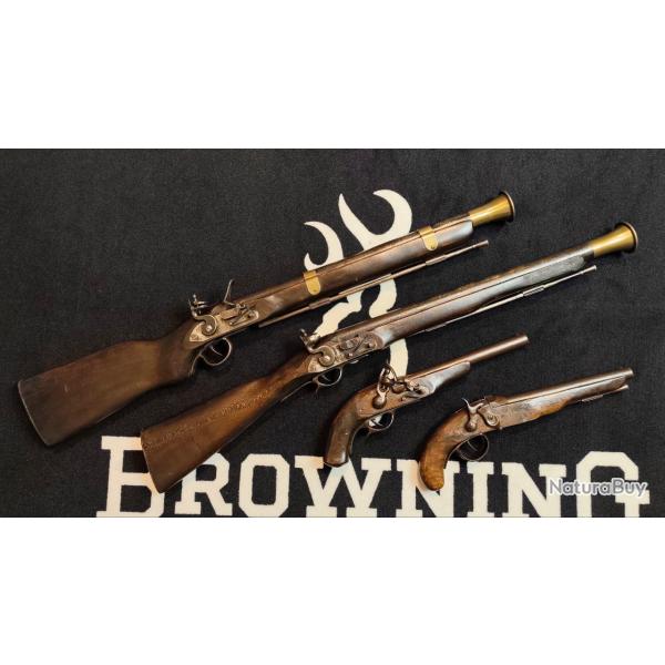 Lot d'armes de dcoration - Tromblons et pistolets d'aron