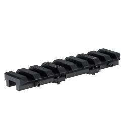 Support Rail Picatinny 85mm pour Fusil à Pompe - Montage sur Nervure Ventilée, 8 Fentes, Alu