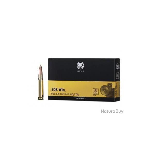 Munitions RWS 308 Win. Target Elite Plus Scorion 10g 155gr x2 boites