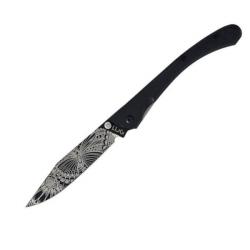 LUC63LTB2LJ Couteau pliant LUG " C63 Fleurs Summer noir" manche G10