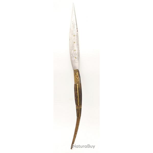 GRAND COUTEAU NAVAJA CATALOGNE DU SUD DAT 1854 - ESPAGNE XIX Collection Trs bon  XIX eme Espagne