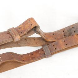 WW2 BRETELLE CUIR FUSIL SPRINGFIELD 1903 et GARAND M1 - USA SECONDE GUERRE MONDIALE Très bon  2eme G