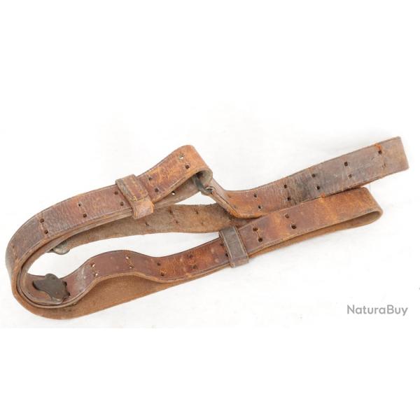 WW2 BRETELLE CUIR FUSIL SPRINGFIELD 1903 et GARAND M1 - USA SECONDE GUERRE MONDIALE Trs bon  2eme G