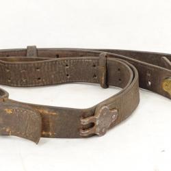 WW2 BRETELLE CUIR FUSIL SPRINGFIELD 1903 et GARAND M1 - USA SECONDE GUERRE MONDIALE Bon  2eme GM U.S