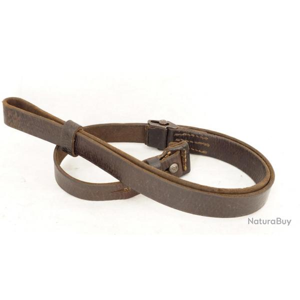 WW2 BRETELLE K98 CARABINE MAUSER 98 K CUIR QUADRILL - ALLEMAGNE SECONDE GUERRE MONDIALE Trs bon  2