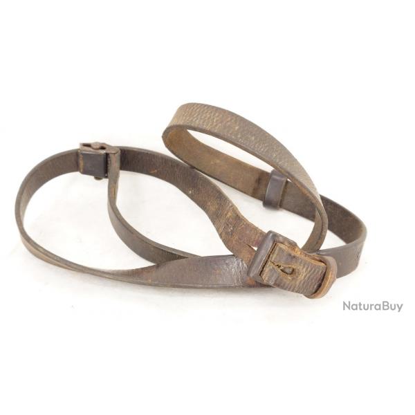 WW2 BRETELLE K98 CARABINE MAUSER 98 K CUIR QUADRILL - ALLEMAGNE SECONDE GUERRE MONDIALE Trs bon  2
