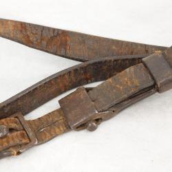 WW2 BRETELLE K98 CARABINE MAUSER 98 K CUIR QUADRILLÉ - ALLEMAGNE SECONDE GUERRE MONDIALE Bon  2eme G