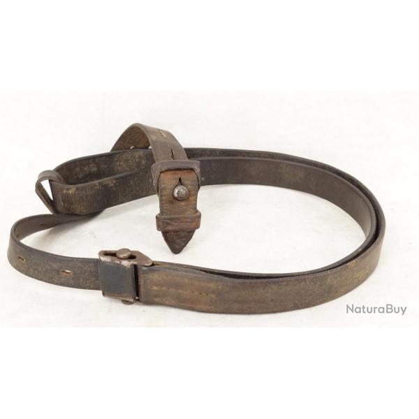 WW2 BRETELLE K98 CARABINE MAUSER 98 K CUIR - ALLEMAGNE SECONDE GUERRE MONDIALE Trs bon  2eme GM All