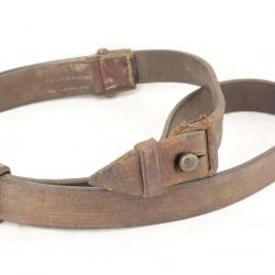 WW2 BRETELLE K98 CARABINE MAUSER 98 K CUIR QUADRILLÉ 1942 - ALLEMAGNE SECONDE GUERRE MONDIALE Très b