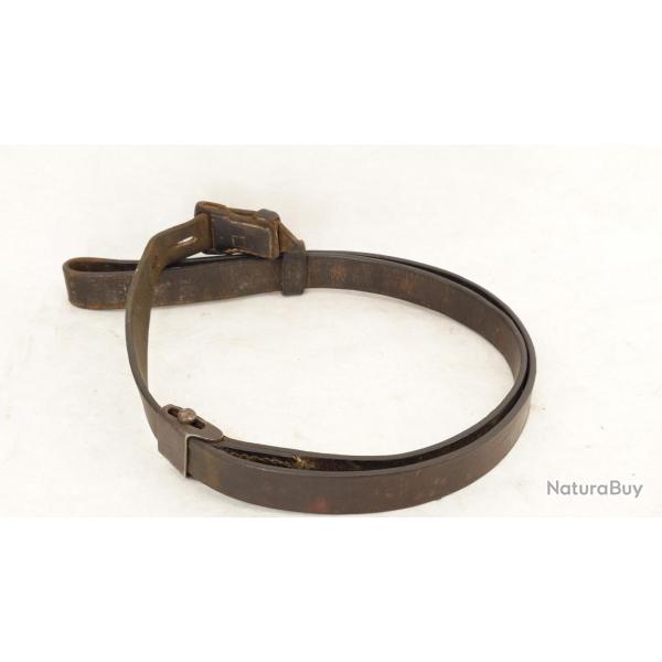WW2 BRETELLE K98 CARABINE MAUSER 98 K CUIR QUADRILL - ALLEMAGNE SECONDE GUERRE MONDIALE Bon  2eme G