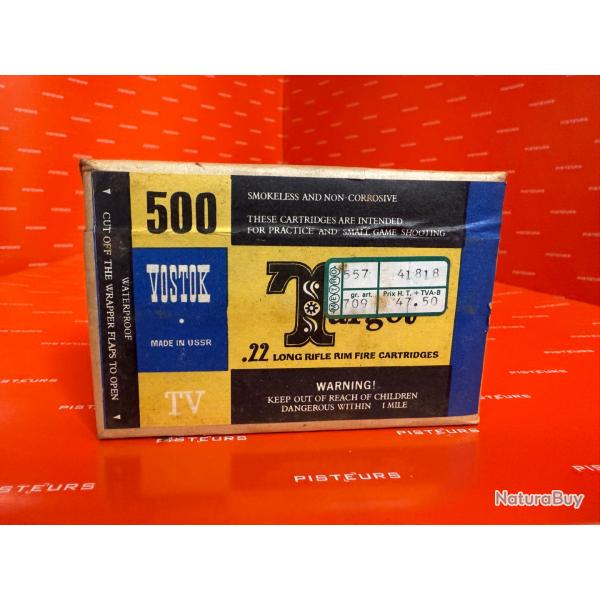 Cartouches 22LR YOSTOK URSS collection X500