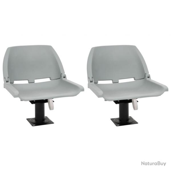 Siges de bateau lot de 2 avec pidestal pivotant  360