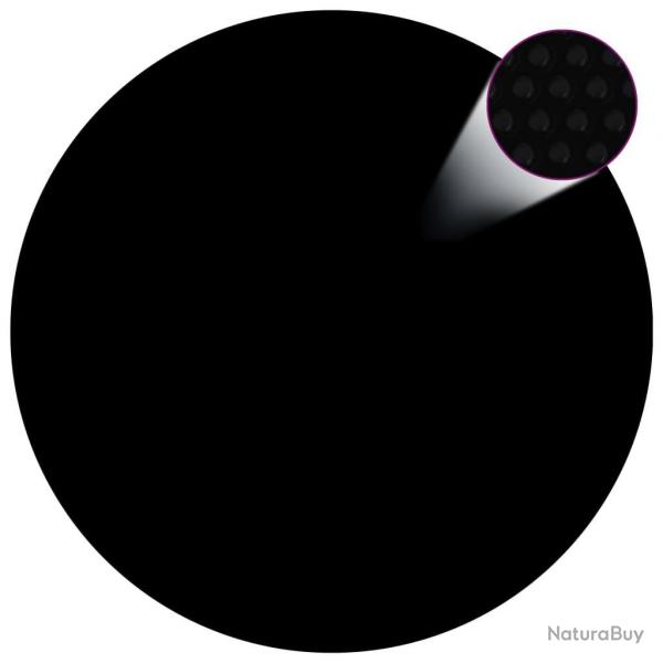 Couverture de piscine Noir 356 cm PE