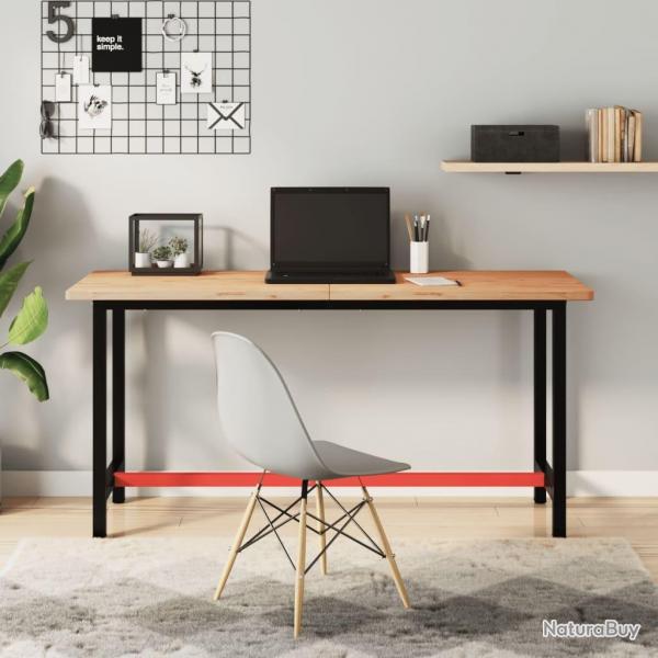 tabli 150x55x81,5 cm bois massif de htre et mtal