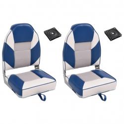 Ensemble de sièges de bateau pliables lot de 4 dossier haut