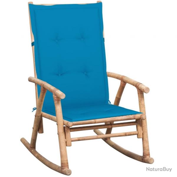 Chaise  bascule avec coussin Bambou