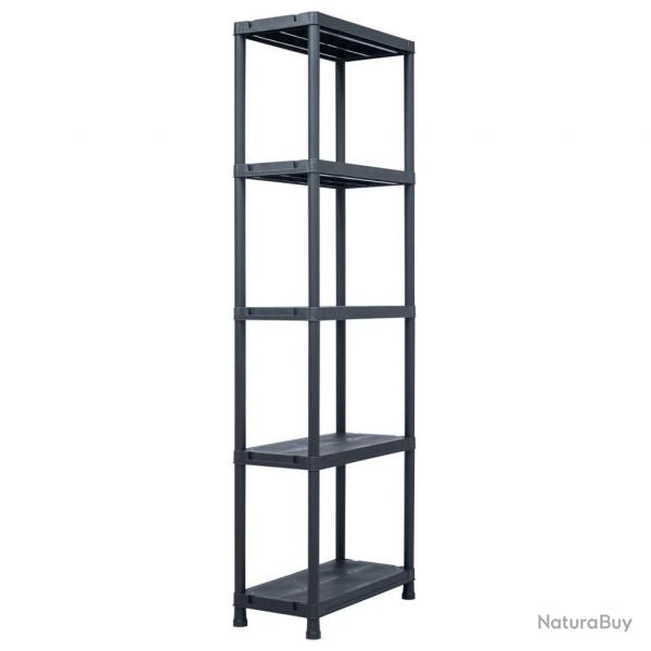 tagre de rangement Noir 125 kg 60x30x180 cm Plastique