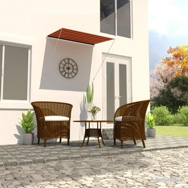 Auvent rtractable 200x150 cm Orange et marron