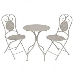 Mobilier de bistro 3 pcs Acier Gris