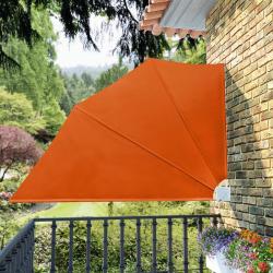 Auvent latéral pliable de balcon Terre cuite 160x240 cm