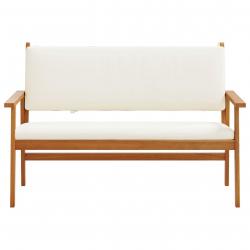 Banc de jardinavec coussins en bois d'acacia massif