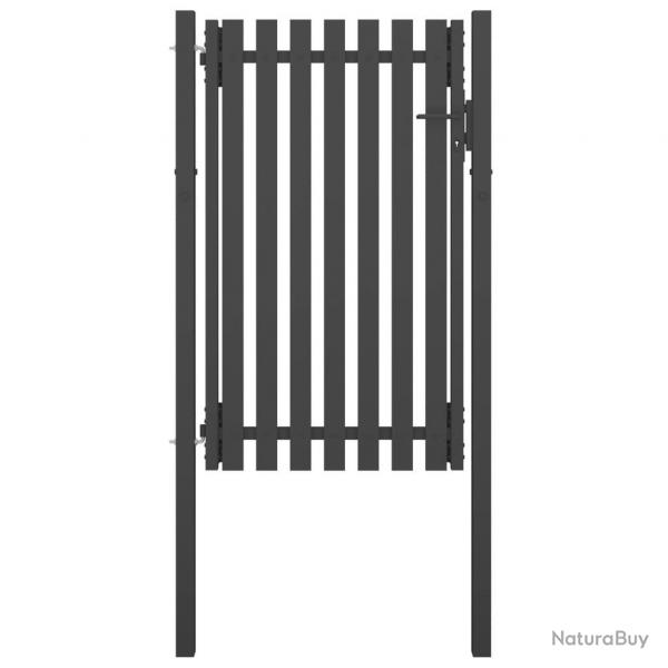 Portail de clture de jardin Acier 1x2 m Anthracite