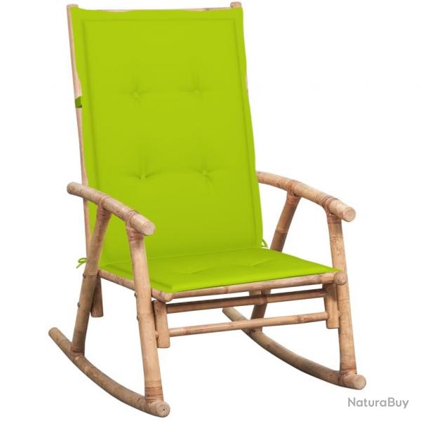 Chaise  bascule avec coussin Bambou