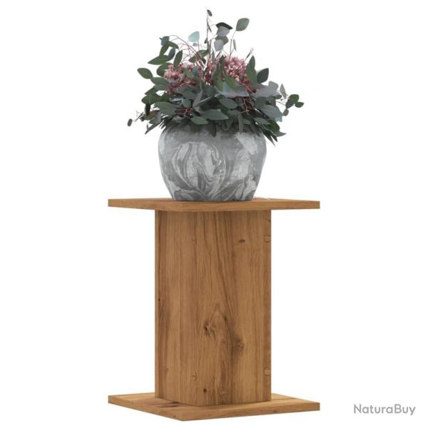 Supports pour plantes 2 pcs chne artisanal bois d'ingnierie