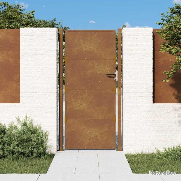 Portail de jardin 105x180 cm acier corten